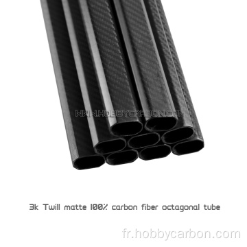 Tube en fibre de carbone octogonal 20x30x500mm pour Multicopter